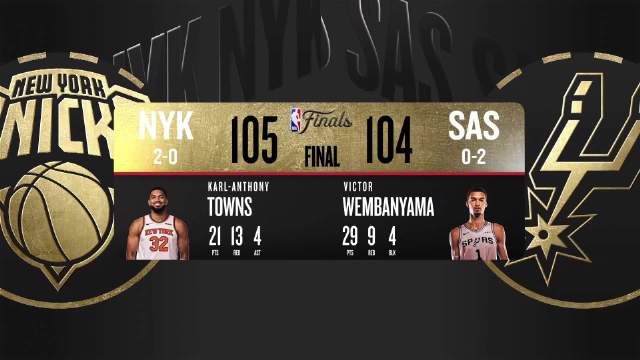 [微博原声集锦]🏀尼克斯拒绝逆转2-0马刺！文班致命失误&失绝杀 唐斯21+13