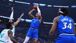 [腾讯原声集锦]🏀附加赛-魔术大胜黄蜂晋级季后赛 班凯罗25+6 三球第三节21分