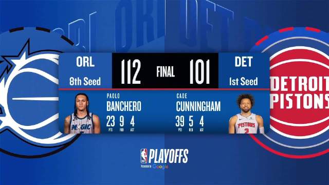04月20日NBA季后赛东部首轮G1 魔术 - 活塞 全场录像